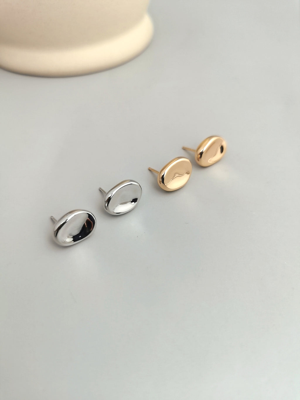 pairs of earrings in S925 sterling silver with gold-plated or silver-plated